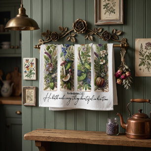 Everthing beautiful in His time botanical Tea Towel