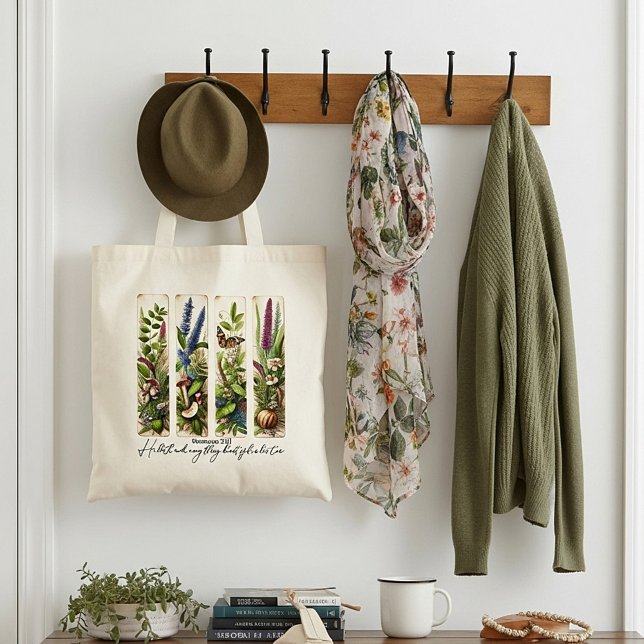 Everthing beautiful in His time botanical Tote Bag (Creator Uploaded)