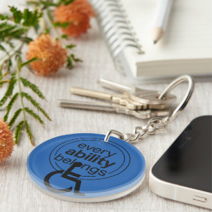 Every Ability Belongs Inclusive Minimalist Key Ring