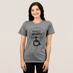 Every Ability Belongs Inclusive Minimalist Tri-Blend Shirt