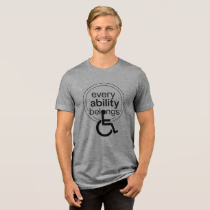 Every Ability Belongs Inclusive Minimalist Tri-Blend Shirt