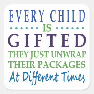Every Autistic Child is Gifted Square Sticker