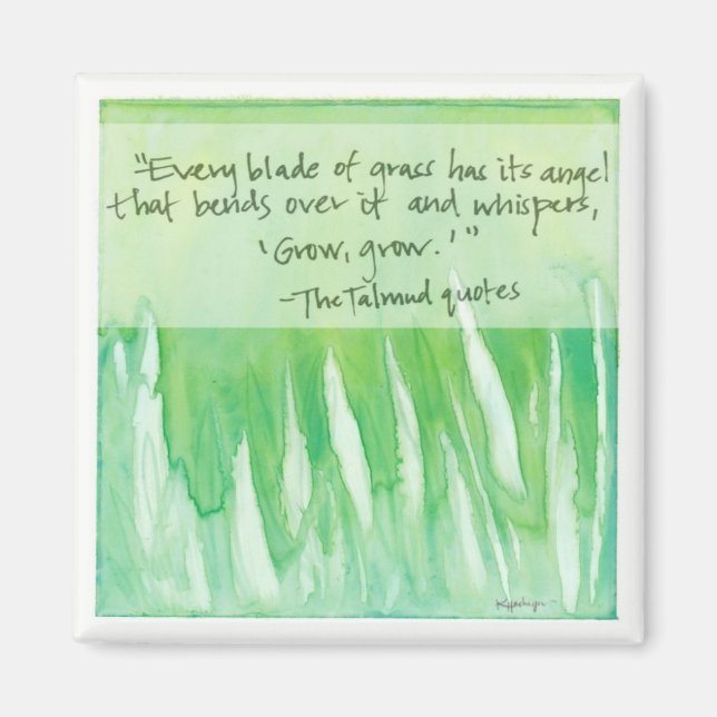 every blade of grass square magnet (Front)