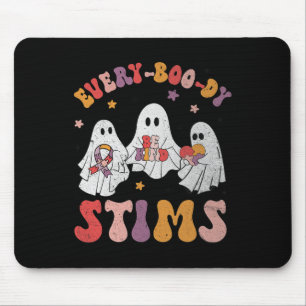 Every-boo-dy Stims Funny Autism Ghost Halloween Sp Mouse Mat