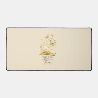 Every Book Sets You Free | Book Lover Butterfly Desk Mat