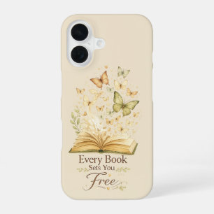 Every Book Sets You Free   Book Lover Butterfly  iPhone 16 Case