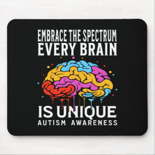 Every Brain Is Unique Autism Awareness Kids Suppor Mouse Mat