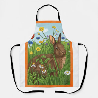 Every Bunny Loves Flowers Apron