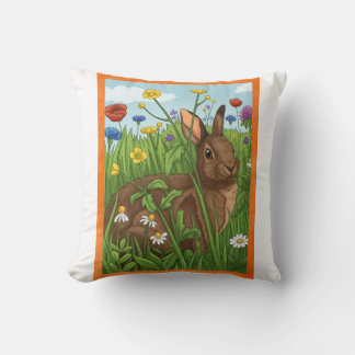 Every Bunny Loves Flowers Cushion
