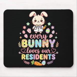 Every bunny loves residents easter nurse caregiver mouse mat