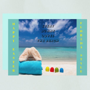 Every Bunny Loves The Beach Easter from Florida  Holiday Card
