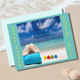 Every Bunny Loves The Beach Florida Easter  Postcard