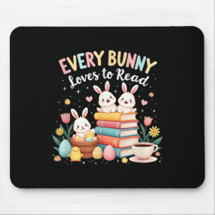 Every Bunny Loves To Read Book Lover Easter Day Ap Mouse Mat