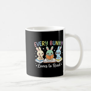 Every bunny loves to read cute easter bunny coffee mug