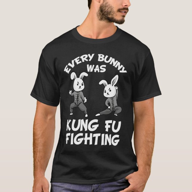 Every Bunny Was Kung Fu Fighting  For Boys Kids T-Shirt (Front)