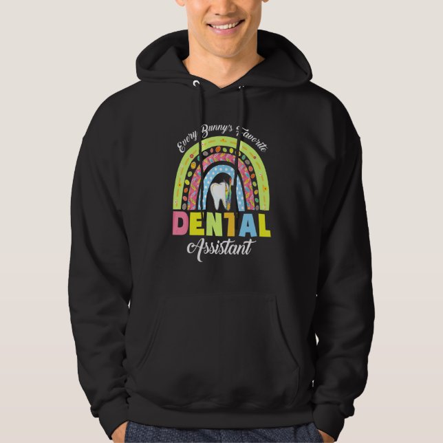 Every Bunny's Favourite Dental Assistant Easter Da Hoodie (Front)