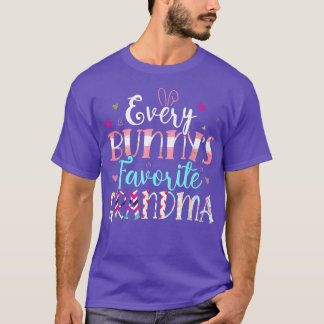Every Bunny's Favourite Grandma Cute Hearts Happy  T-Shirt