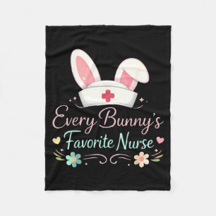 Every Bunnys Favourite Nurse Cute Bunny Nurse Squa Fleece Blanket