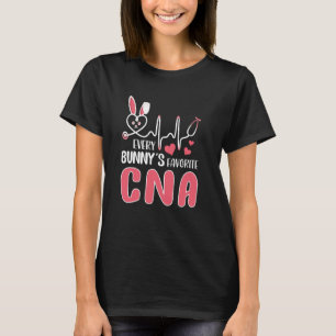 Every Bunny's Is Favourite CNA Nurse Gift Cute Bun T-Shirt