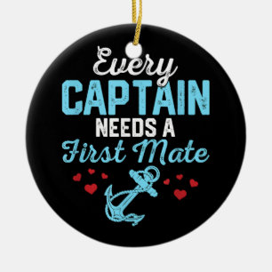 Every Captain Needs A First Mate Ceramic Tree Decoration