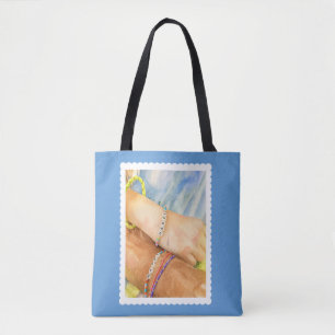 Every Child Deserves Happy Friendship Bracelet Tote Bag
