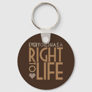 Every Child has a RIGHT TO LIFE Key Ring