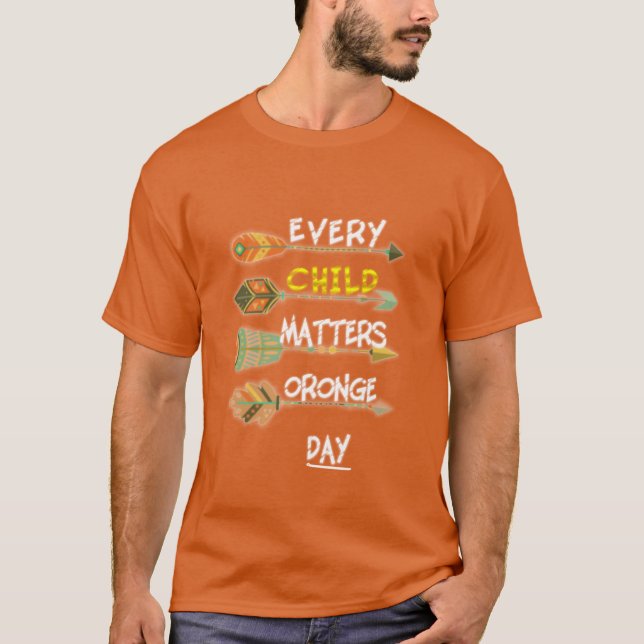 Every child matter indigenous owned orange T-Shirt (Front)