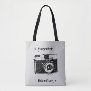 Every Click Tells a Story Photography totebag Tote Bag