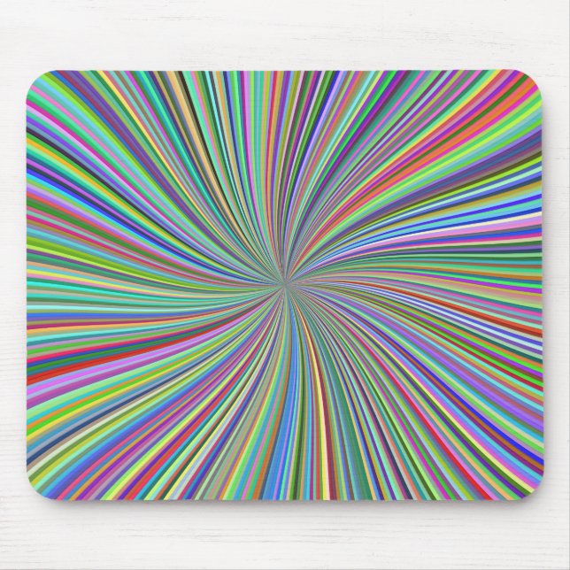 Every Colour in the Crayon Box Spiral Swirl Optica Mouse Mat (Front)