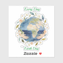 Every Day Earth Day Floral Globe With Hands