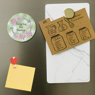 Every Day Has Blessings Floral Hummingbird Magnet