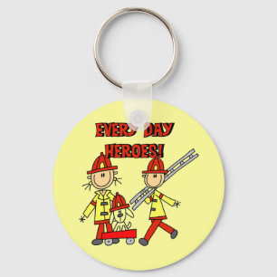 Every Day Heroes Firefighters T-shirts and Gifts Key Ring