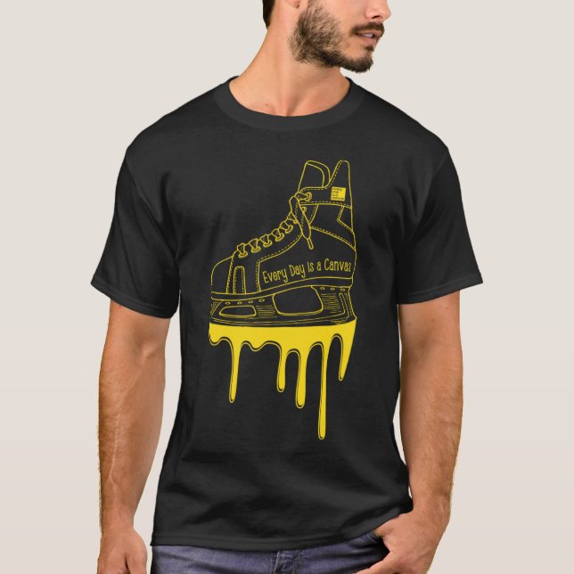 Every Day is a Canvas Hockey Skate Drip Pullover H (Front)