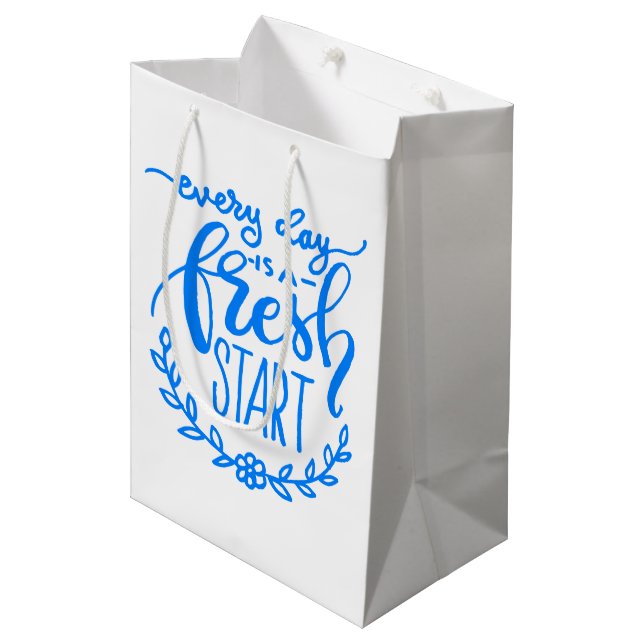 Every Day Is A Fresh Start 2 Medium Gift Bag (Front Angled)