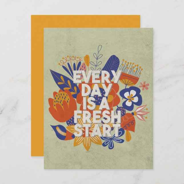 Every Day is a Fresh Start Card (Front/Back)
