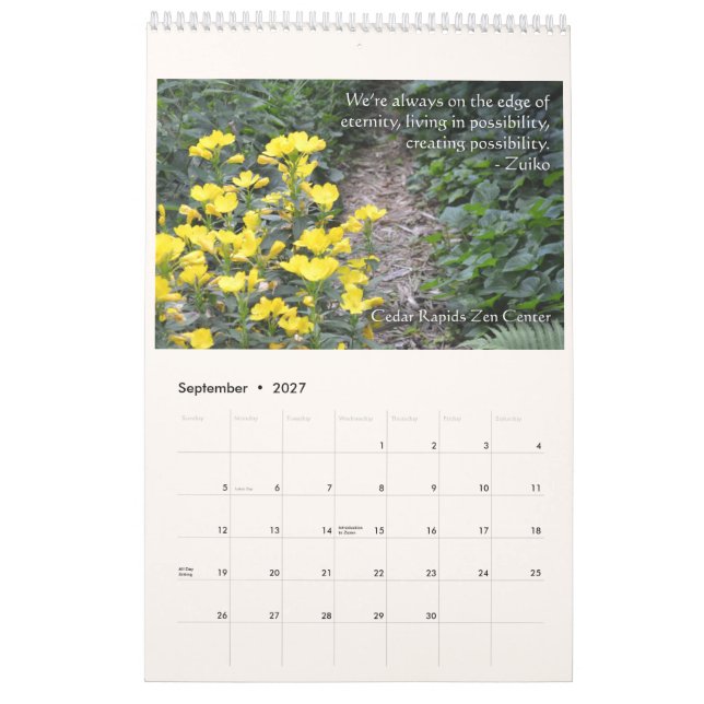 Every Day is a Good Day - Zen Centre Calendar (Sep 2027)