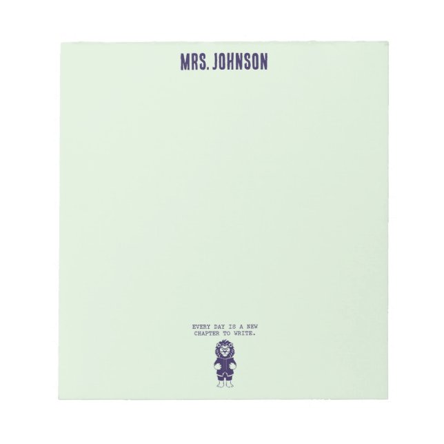 Every Day Is A New Chapter To Write Life Notepad (Front)