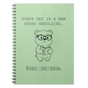Every Day Is A New Story Unfolding Life Quote Notebook
