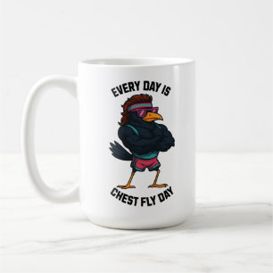 Every Day Is Chest Fly Day – Funny Crow Workout Coffee Mug