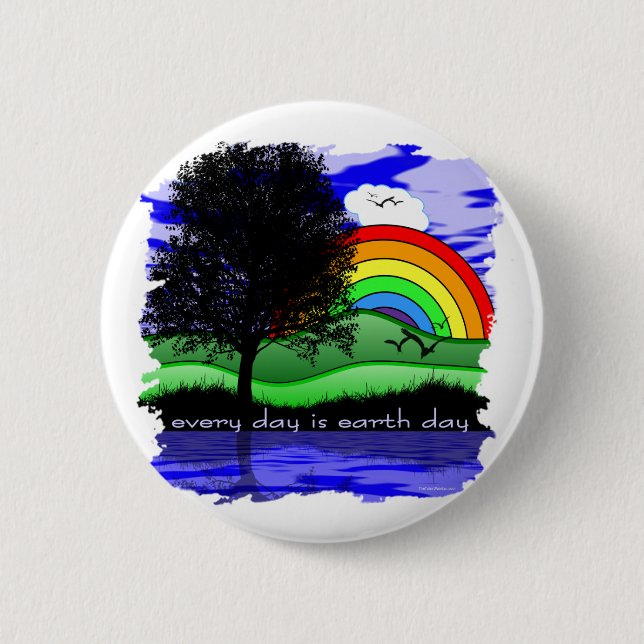 Every Day is Earth Day 6 Cm Round Badge (Front)