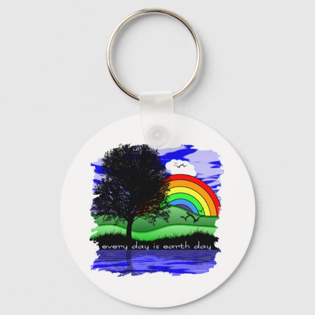 Every Day is Earth Day Key Ring (Front)