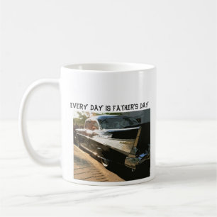 Every Day is Father's Day, Chevy Bel air, black Coffee Mug