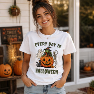 Every Day Is Halloween Cute Witch Pumpkin T-Shirt