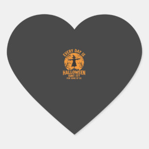 Every Day Is Halloween Scarecrow Witch Design_1 Heart Sticker
