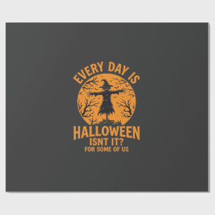 Every Day Is Halloween Scarecrow Witch Design_1 Wrapping Paper