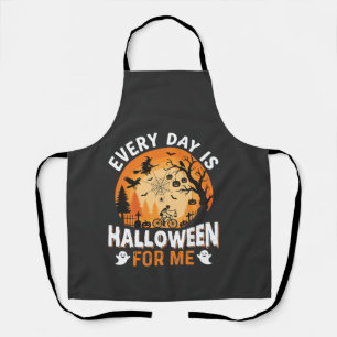Every Day Is Halloween Vintage T Shirt Design Apron