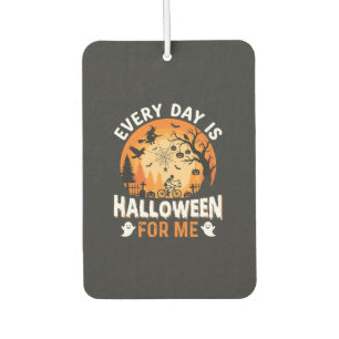 Every Day Is Halloween Vintage T Shirt Design Car Air Freshener