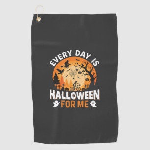 Every Day Is Halloween Vintage T Shirt Design Golf Towel