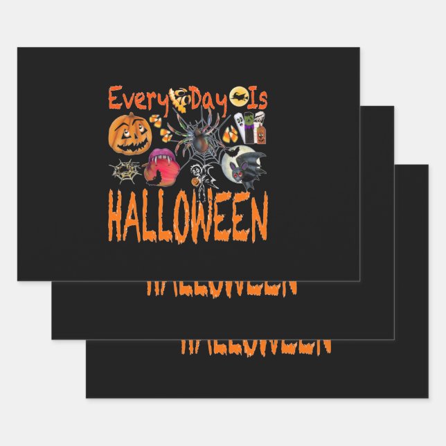 Every Day Is Halloween Wrapping Paper Sheet (Set)