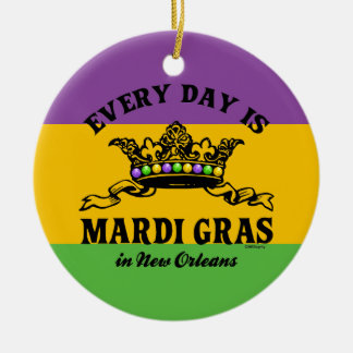 Every Day is Mardi Gras Ceramic Tree Decoration